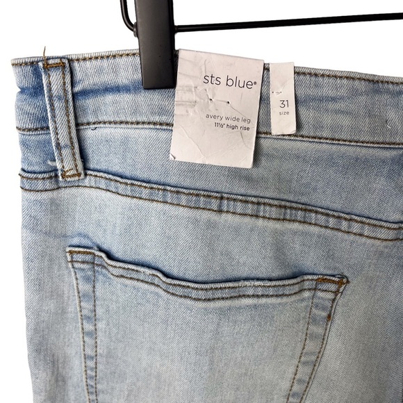 STS Blue Avery Ripped High Waist Crop Jeans Light Wash Size 31 C1857 JA7 - Picture 5 of 8